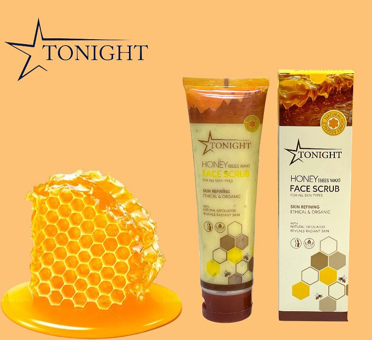 کرم اسکراب عسل تونایت | لایه‌بردار طبیعی، نرم‌کننده و شاداب‌کننده پوست صورت و بدن