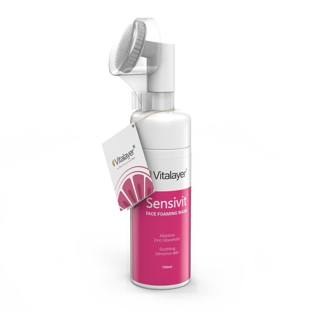 فوم شستشوی صورت پوست حساس ویتالایر | پاک‌کننده ملایم و آرامش‌بخش برای پوست حساس | خرید فوم شستشوی پوست حساس ویتالایر