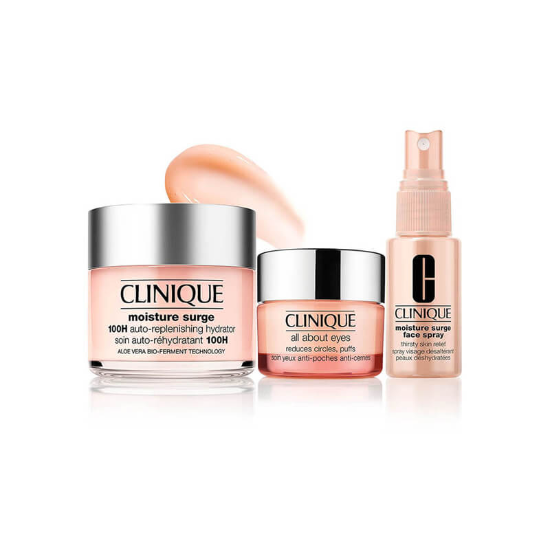 پک آبرسان 100 ساعته کلینیک اصل – Clinique | قوی‌ترین ست آبرسان صورت، دور چشم و اسپری آبرسان