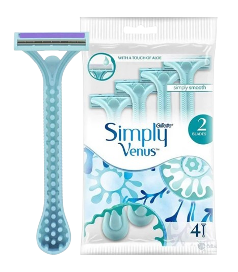 خرید خودتراش ۴ عددی سیمپلی ونوس ژیلت | اصلاحی نرم، راحت و بدون حساسیت از مُدا گالری