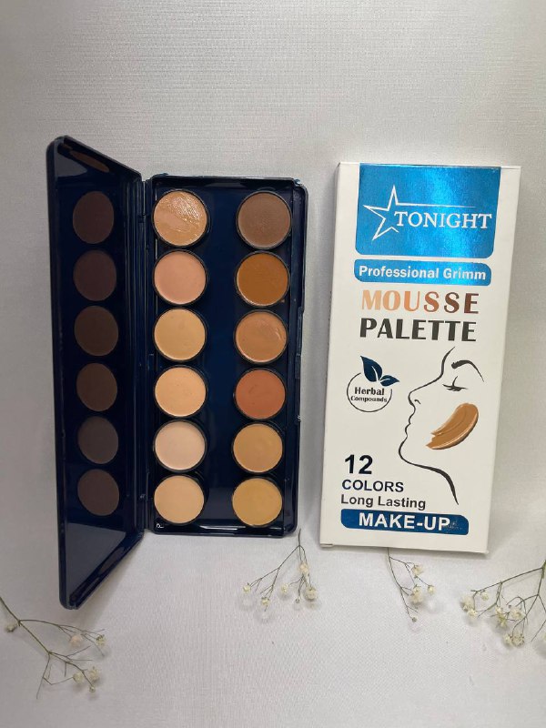 پالت گریم حرفه‌ای تونایت | پوشانندگی قدرتمند و ماندگاری طولانی | مناسب آرایشگران و میکاپ آرتیست‌ها