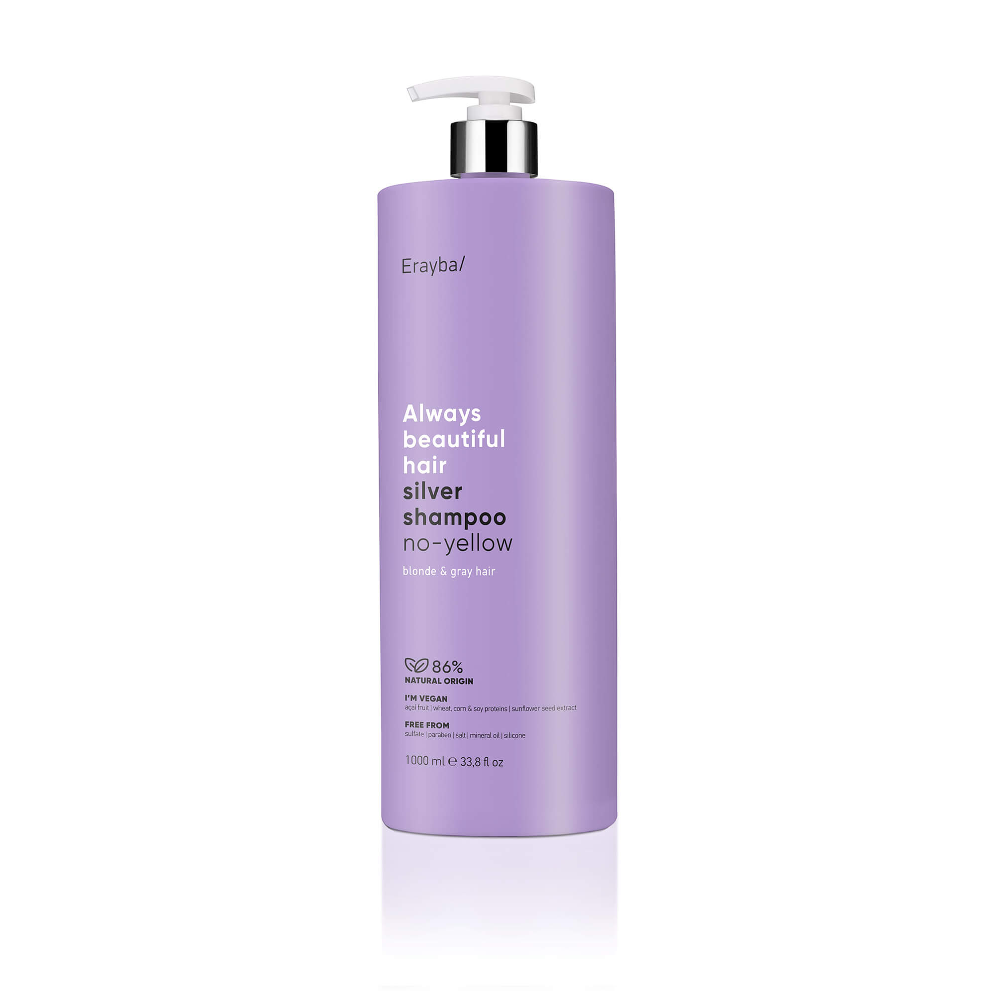 شامپو ضد زردی سیلور ارایبا (Erayba): پایان ناخواسته‌ی تناژهای گرم و زرد در موهای بلوند و هایلایت شده