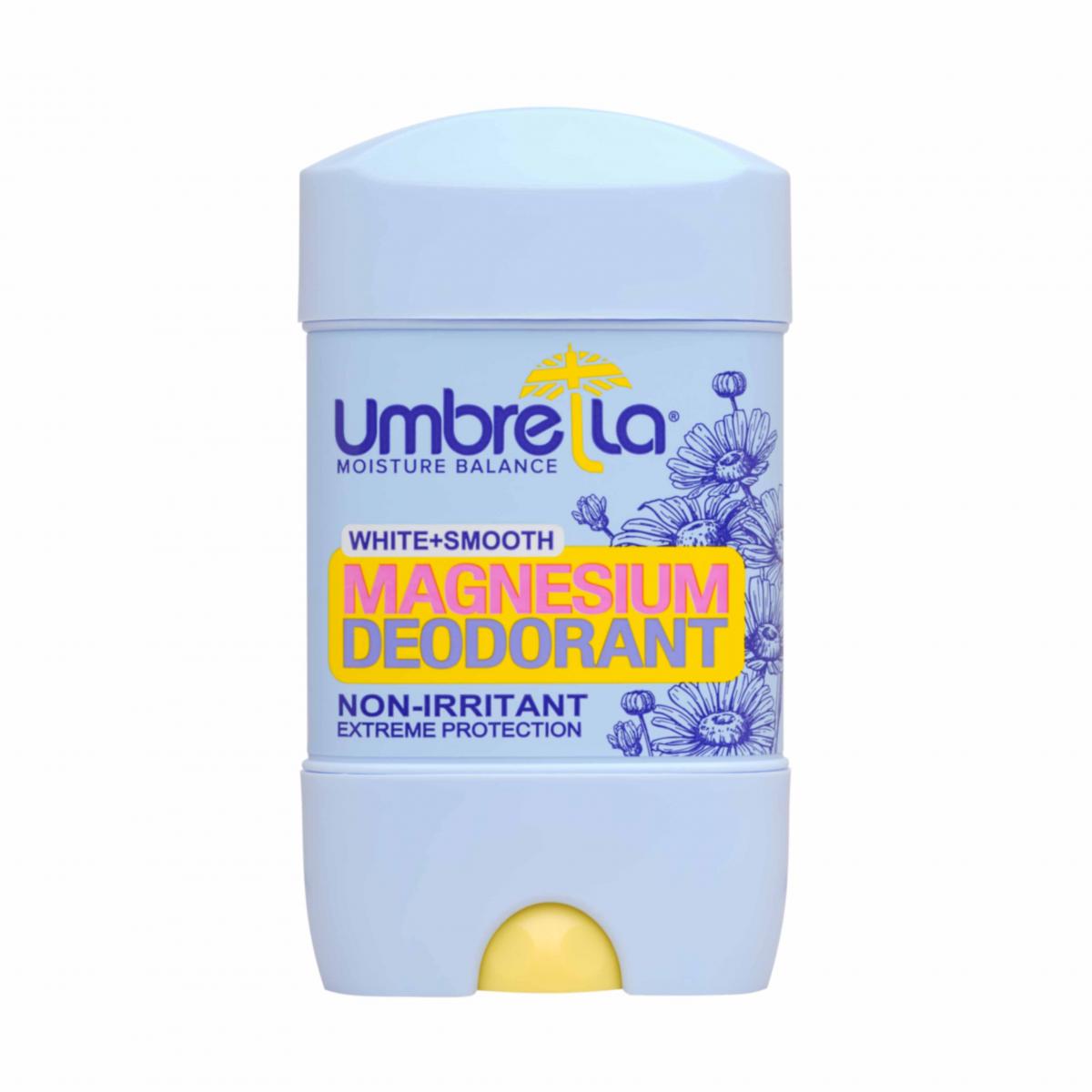 استیک ضد تعریق زنانه آمبرلا مدل White + Smooth حجم ۷۵ میلی‌لیتر | محافظت ۲۴ ساعته و روشن‌کننده پوست