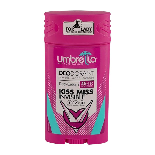 استیک ضد تعریق زنانه آمبرلا مدل Kiss Miss حجم ۹۰ میلی‌لیتر | رایحه شیرین و گرم – محافظت تا ۴۸ ساعت