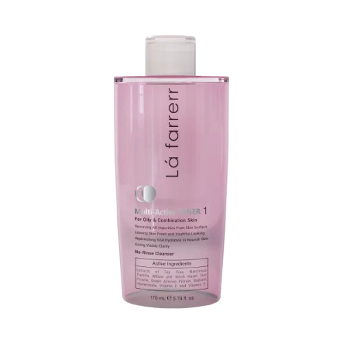 تونر صورت لافارر مخصوص پوست چرب و مختلط – کنترل‌کننده چربی و پاک‌کننده عمقی