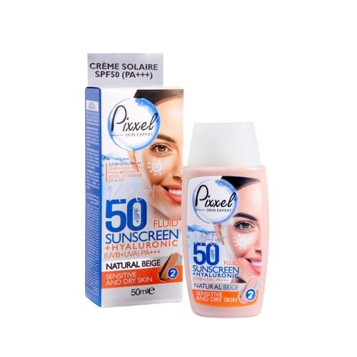 کرم ضد آفتاب بژ طبیعی پیکسل (Natural Beige) | محافظت لوکس و آبرسانی عمیق برای پوست خشک!