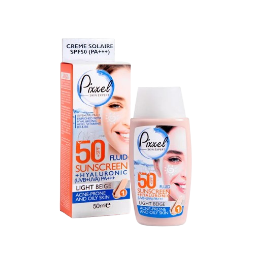 کرم ضد آفتاب بژ روشن پیکسل مخصوص پوست چرب | پوشش طبیعی، کنترل چربی و محافظت کامل