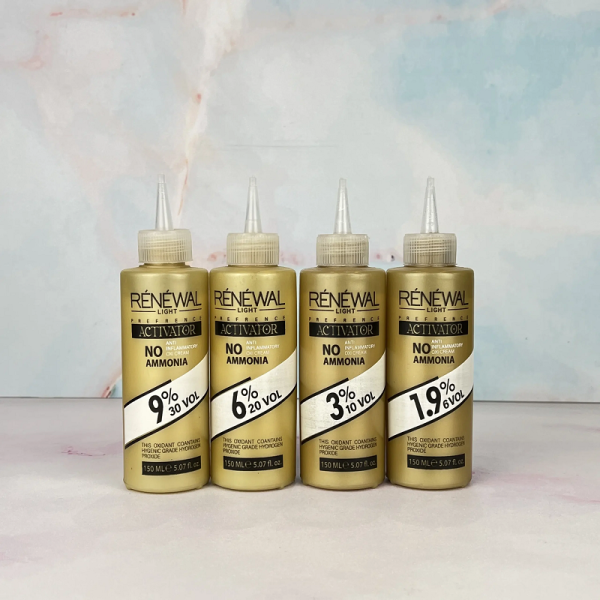 اکسیدان بدون آمونیاک رنوال 150 میل | محافظ مو و نرم‌کننده هنگام رنگ | خرید اکسیدان بدون بو و بدون سوزش Renewall