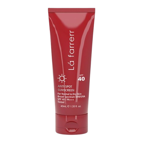 کرم ضدآفتاب و ضدلک رنگی لافارر SPF40 مناسب پوست خشک | حفاظت، پوشانندگی و رطوبت‌رسانی
